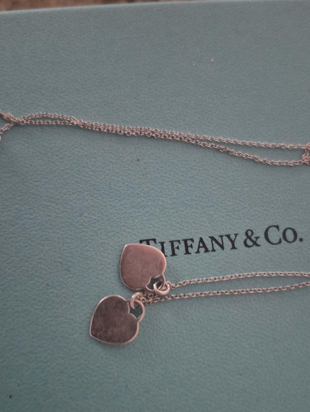 Tiffany & Co. Sterling Silver Heart Tag Necklace in Signature Blue-Green - Picture 4 of 7